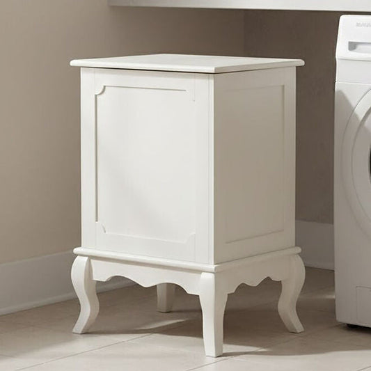 Ivory Finish Laundry Hamper with Lift Up Lid | Marcella