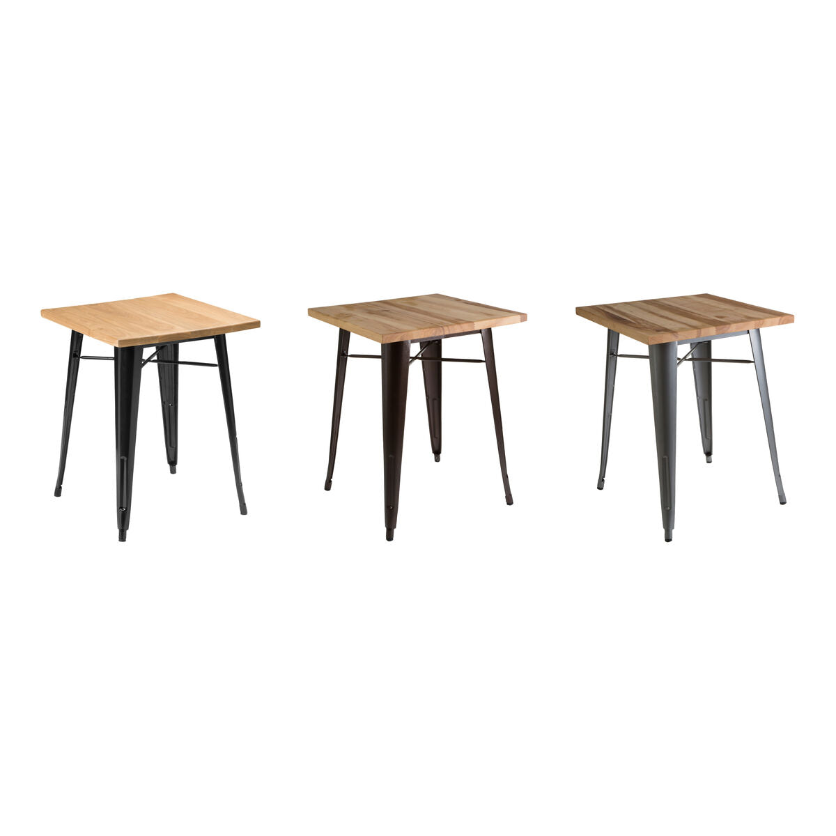 Aldgate Copper Effect Side Table in Powder Coated Metal and Wood