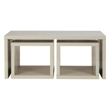 Madrid Grey High Gloss Set of 3 Nesting Coffee Tables