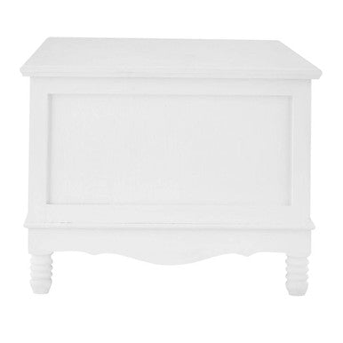 White Beach House Style Coffee Table with Three Drawers and Mixed Handle Design, Weymouth