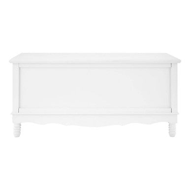 White Beach House Style Coffee Table with Three Drawers and Mixed Handle Design, Weymouth