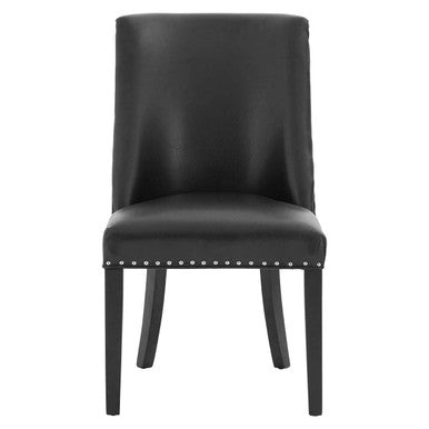 Rodeo Black Leather Effect Ring Back Dining Chair