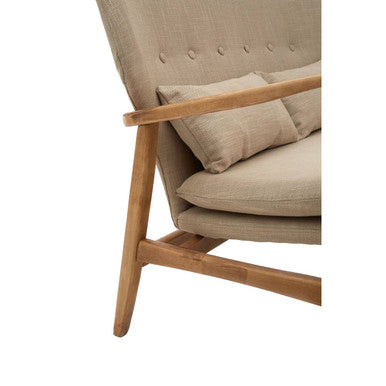 2 Seater Birch Wood Frame Sofa, Stockholm