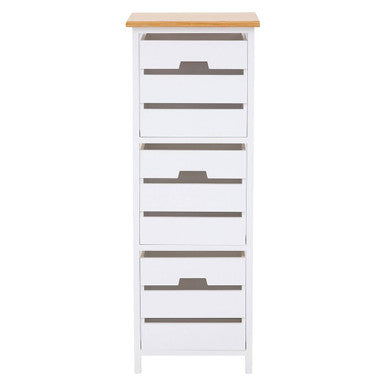 Newport White Wooden 3 Drawer Chest