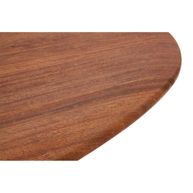 Black and Natural Wooden Oval Table with Metal Legs, New Foundry