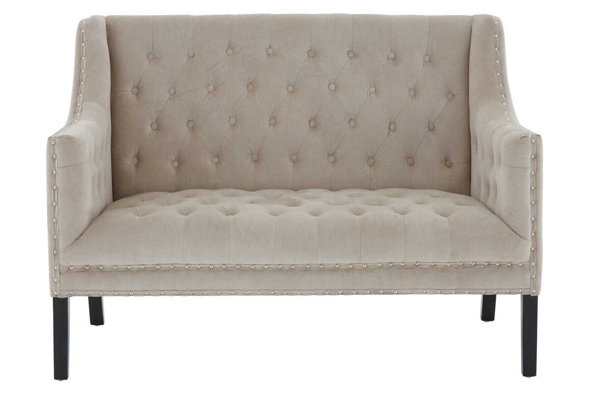 2 Seater Camel Velvet Sofa, Regent Park