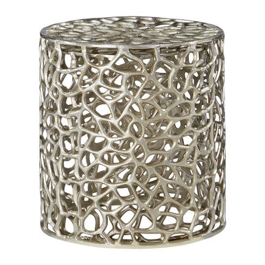 Templar Set of 2 Side Tables With Silver Finish