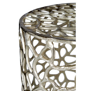 Templar Set of 2 Side Tables With Silver Finish