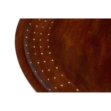 Templar Mango Wood and Black Finish Round Side Table