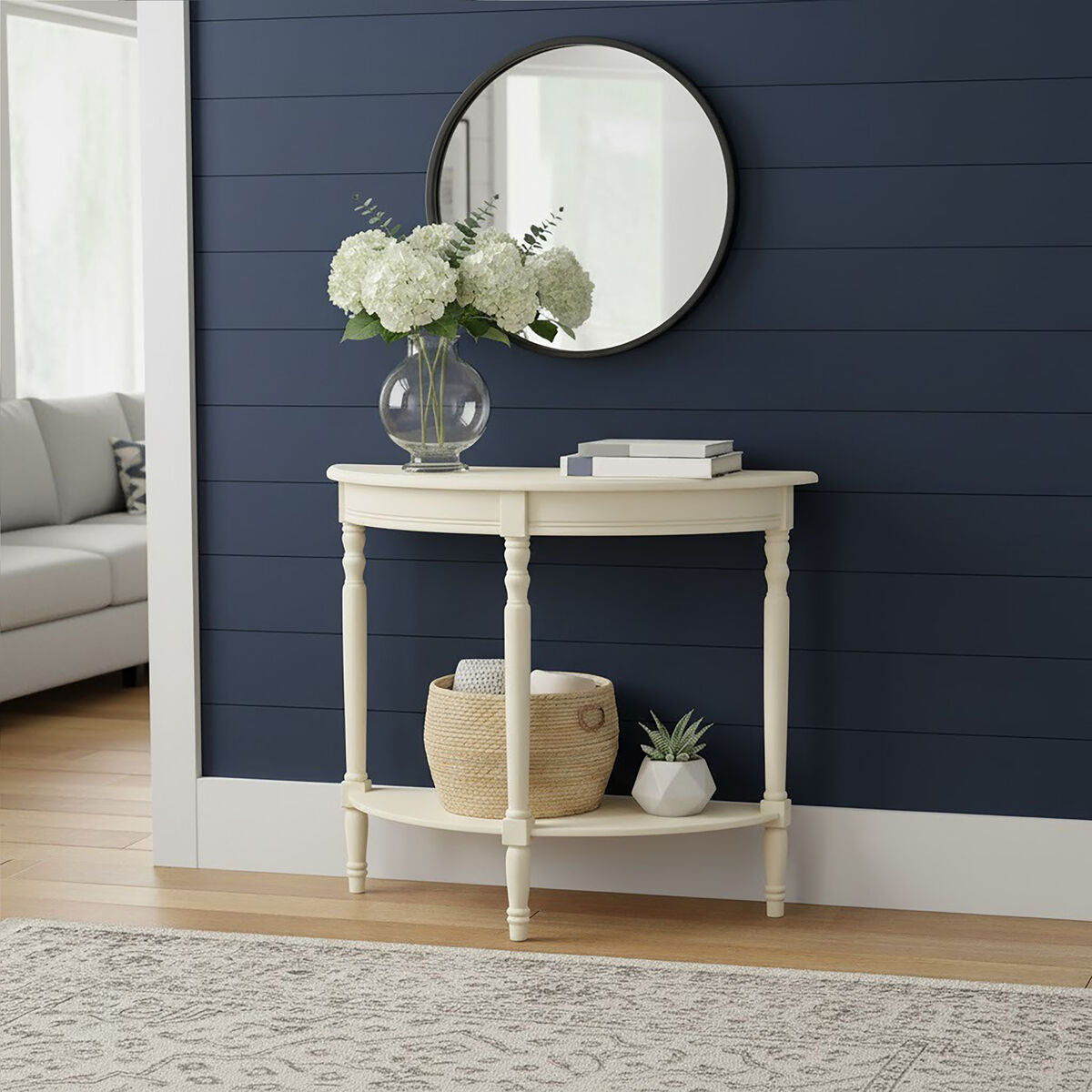 Heritage Ivory Rounded Console Table