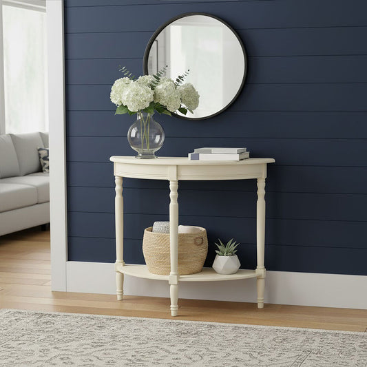 Heritage Ivory Rounded Console Table
