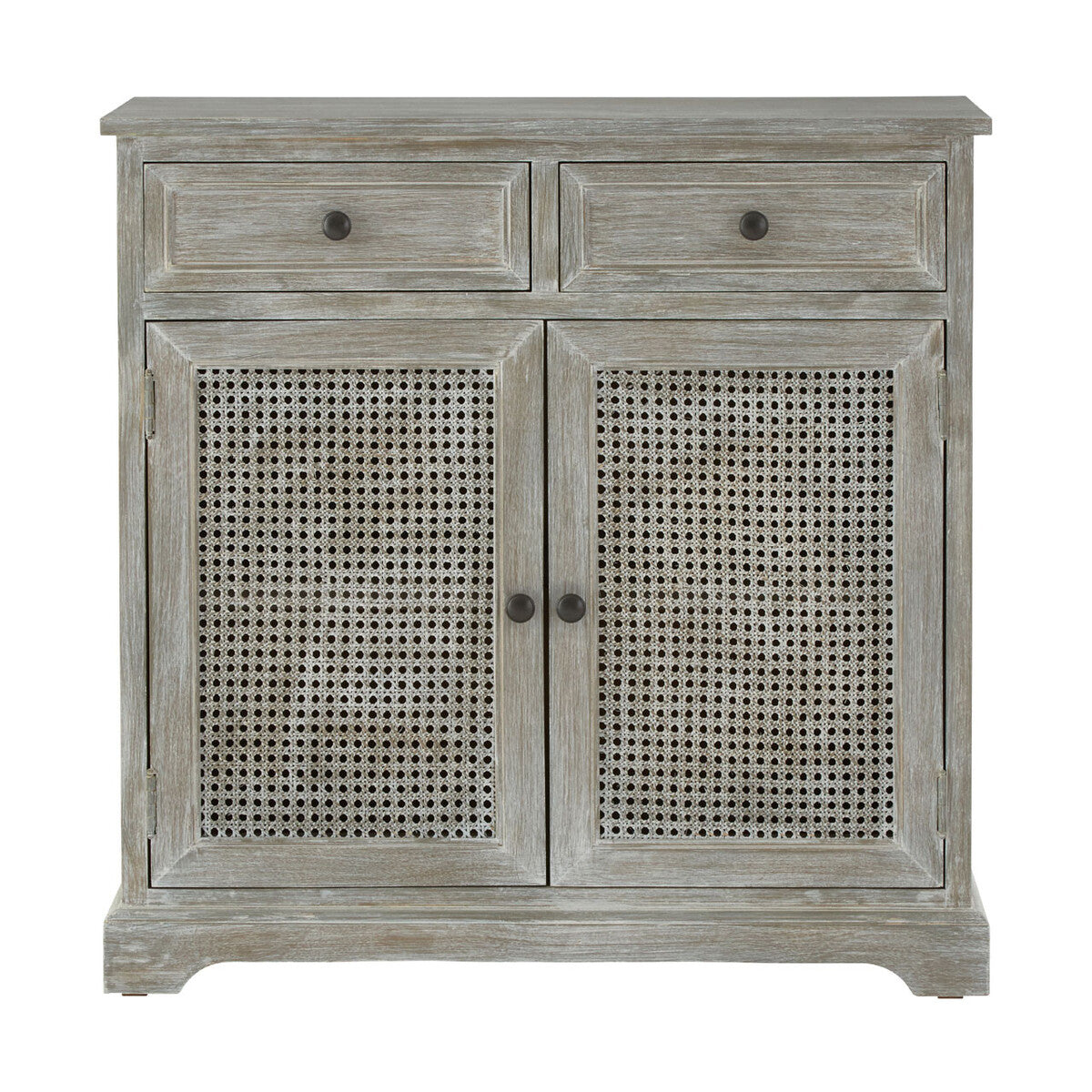 Heritage Grey Wash Lattice Door Cabinet