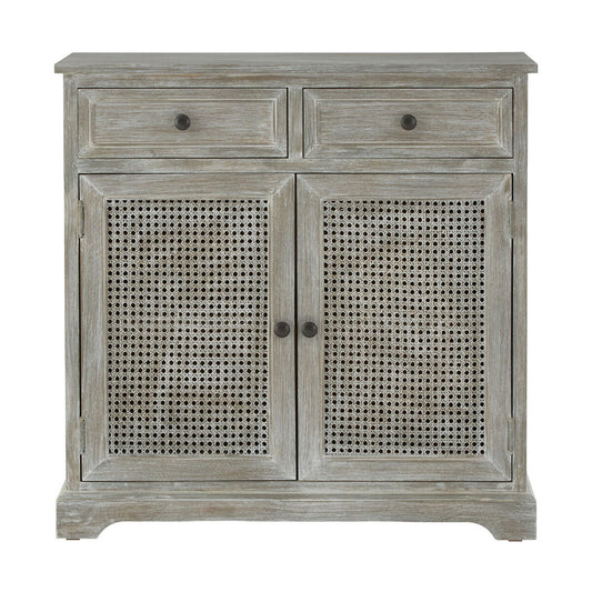 Heritage Grey Wash Lattice Door Cabinet