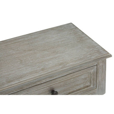 Heritage Grey Wash Wooden 2 Drawer Console Table with Lower Shelf