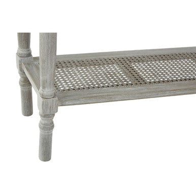 Heritage Grey Wash Wooden 2 Drawer Console Table with Lower Shelf