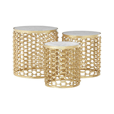 Templar Set Of Three Aluminium Side Tables
