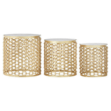 Templar Set Of Three Aluminium Side Tables
