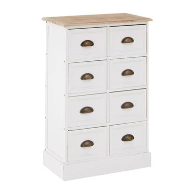 Austin White 8 Drawers Chest