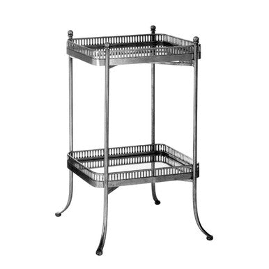 Reza Antique Silver Tray Table