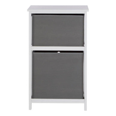 Lindo Grey Fabric 2 Drawer Chest