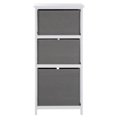 Lindo Grey Fabric 3 Drawer Chest