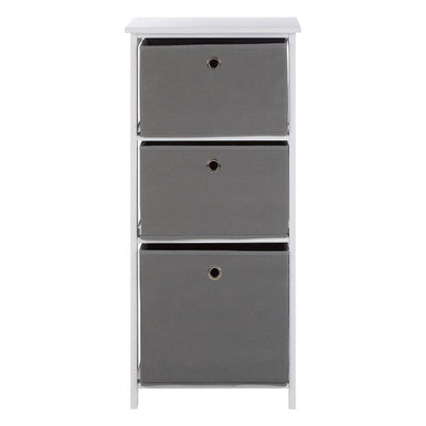 Lindo Grey Fabric 3 Drawer Chest