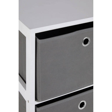 Lindo Grey Fabric 3 Drawer Chest
