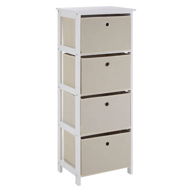 Lindo Natural Fabric 4 Drawer Chest
