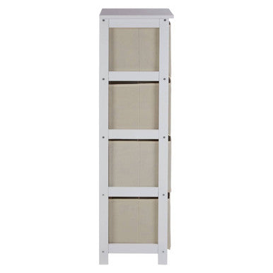 Lindo Natural Fabric 4 Drawer Chest