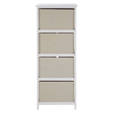 Lindo Natural Fabric 4 Drawer Chest