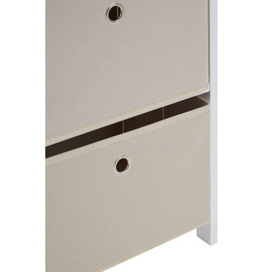 Lindo Natural Fabric 4 Drawer Chest