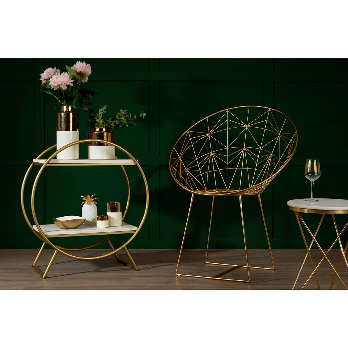 Templar Gold Frame Occasional Chair