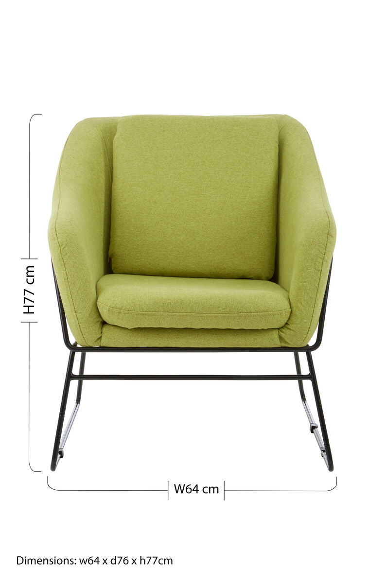 Green Fabric Modern Accent Chair | Stockholm