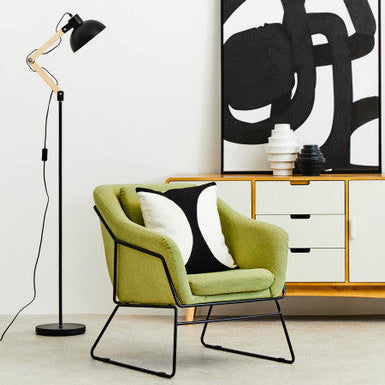 Stockholm Green Fabric Accent Chair