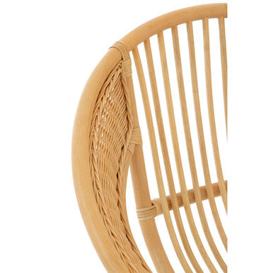 Natural Rattan and Black Iron Chair | Lagom