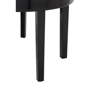 Moritz Black High Gloss Finish Set of 3 Round Side Tables