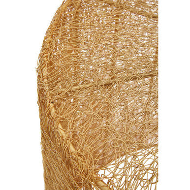 Templar Gold Finish Mesh Set of 2 Side Tables