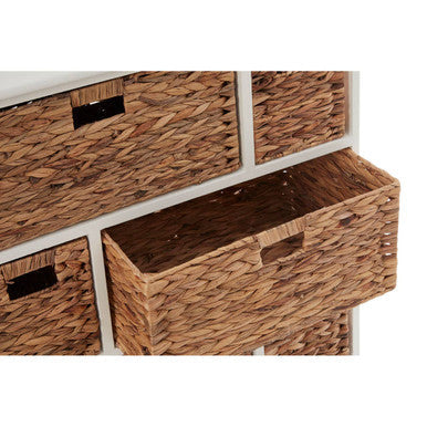 Padstow 6 Drawer White Frame Storage Unit