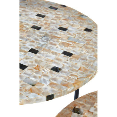 Halle Set of Two Mother Of Pearl Nesting Side Tables