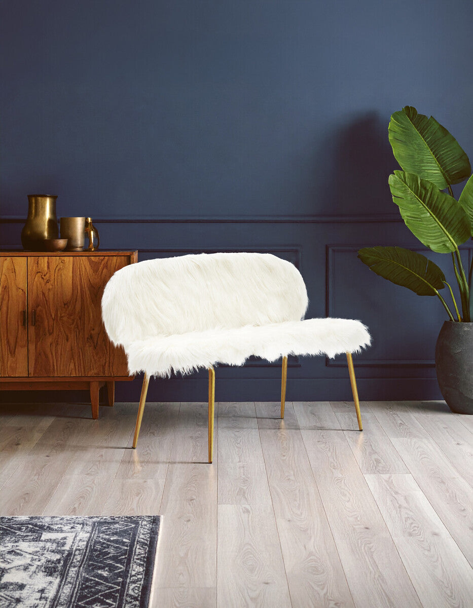 Sofa with Gold Finish Legs, Sienna