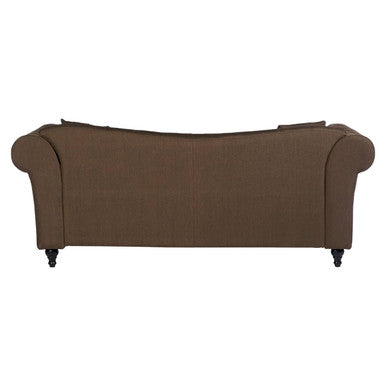 3 Seater Brown Chesterfield Sofa, Fable