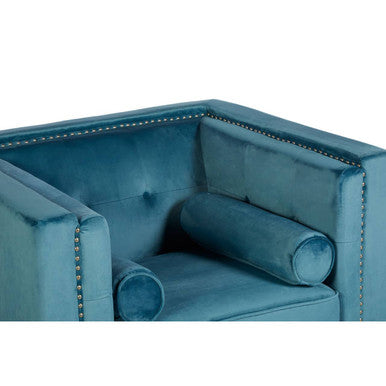 Felisa Blue Velvet Chair