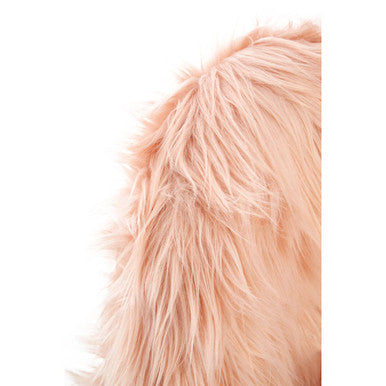 Kids Pink Faux Fur Chair