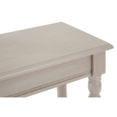 Heritage Grey Putty Wooden Console Table with Lower Shelf
