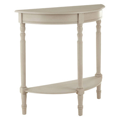 Heritage Half Moon Grey Putty Console Table