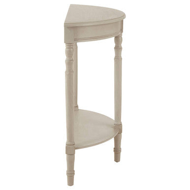 Heritage Half Moon Grey Putty Console Table