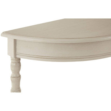 Heritage Half Moon Grey Putty Console Table