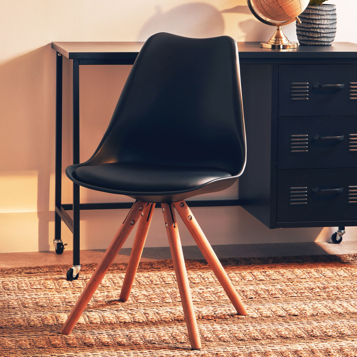Stockholm Black Retro Chair