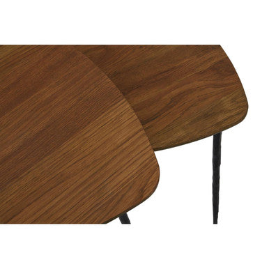 Gamelan Oak Veneer Set of 2 Nesting Side Tables