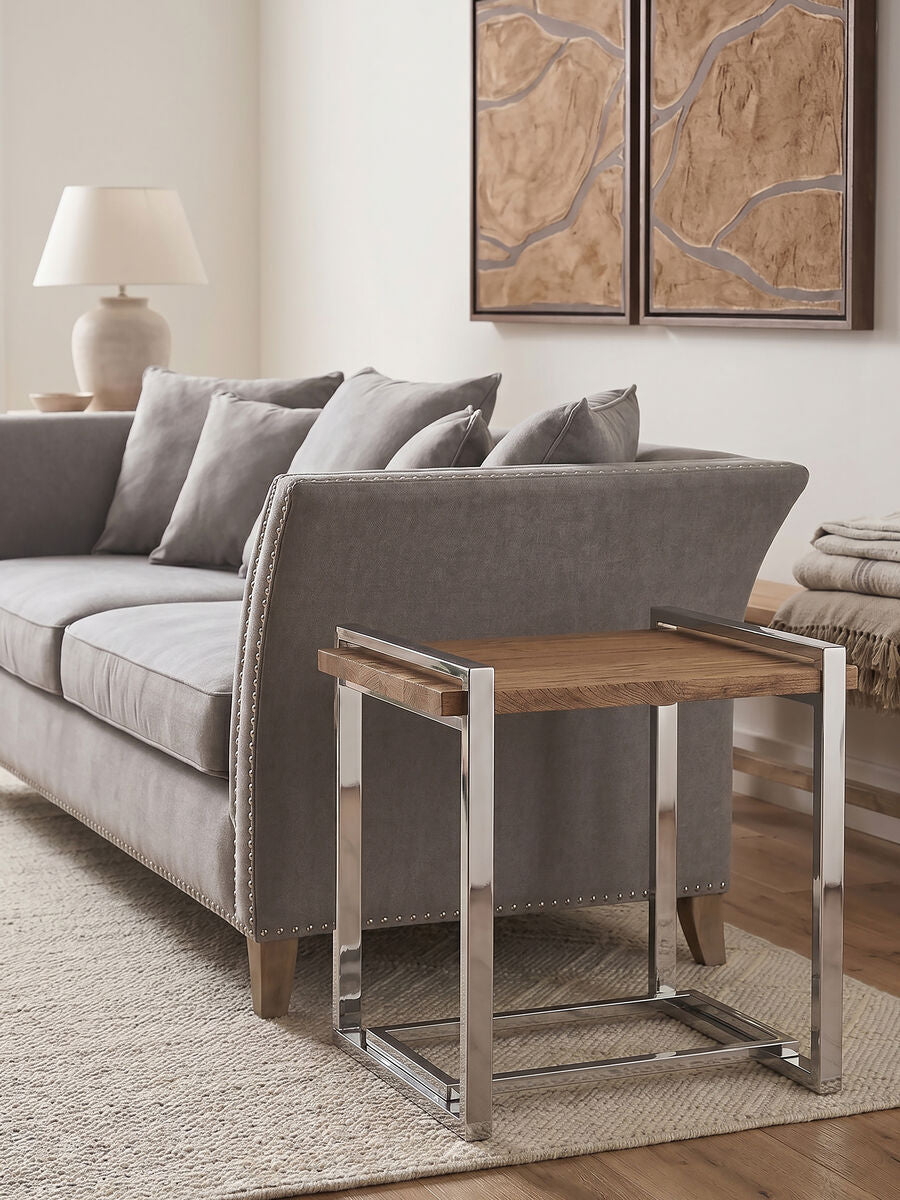Menteng Recycled Elm Wood Side Table